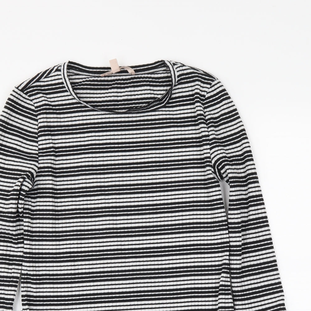Philosophy Womens Black Striped  Basic Blouse Size XS