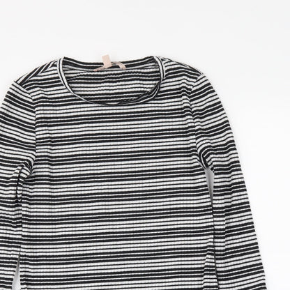 Philosophy Womens Black Striped  Basic Blouse Size XS
