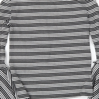 Philosophy Womens Black Striped  Basic Blouse Size XS