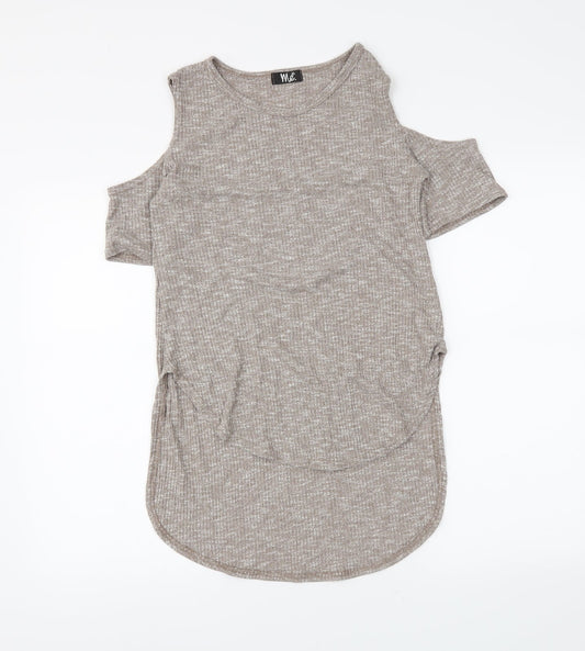 me. Womens Brown   Basic Blouse Size S