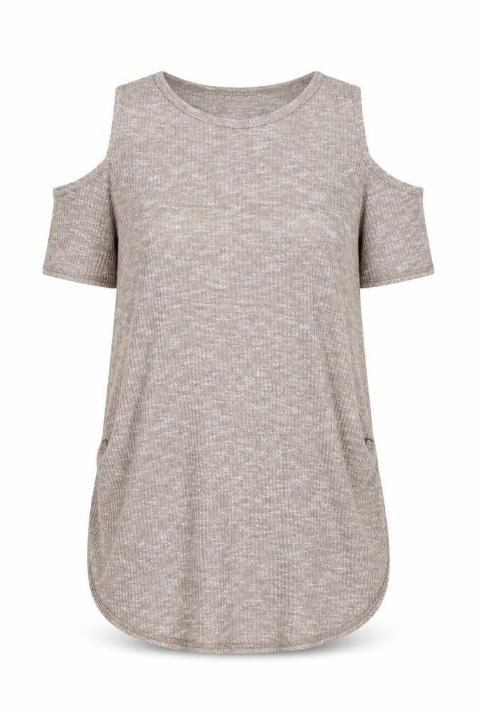 me. Womens Brown   Basic Blouse Size S