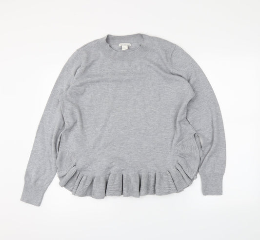 H&M Womens Grey   Pullover Jumper Size M