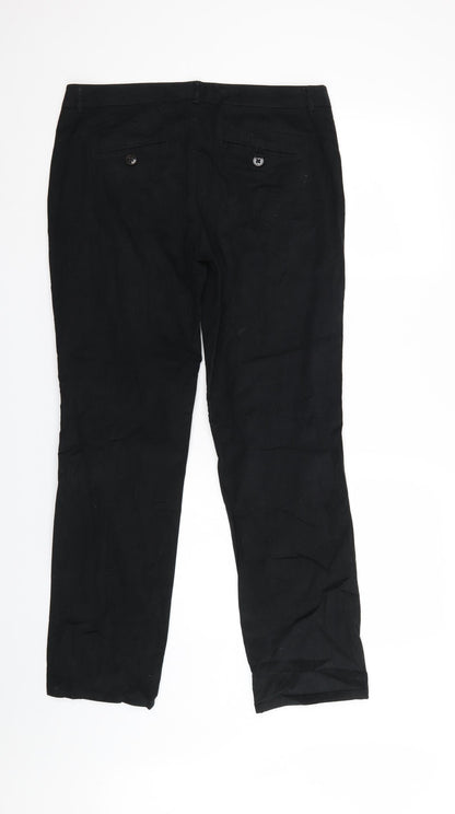 ESPRIT Womens Black  Denim Straight Jeans Size 12 L29 in