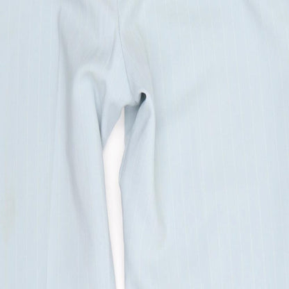 Essentials Style Womens Blue Striped  Trousers  Size 14 L27 in