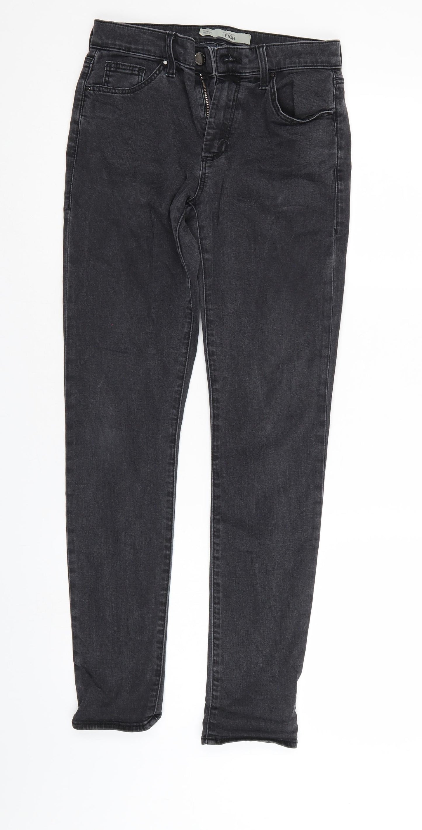 Top Shop Mens Black  Denim Tapered Jeans Size 28 L32 in