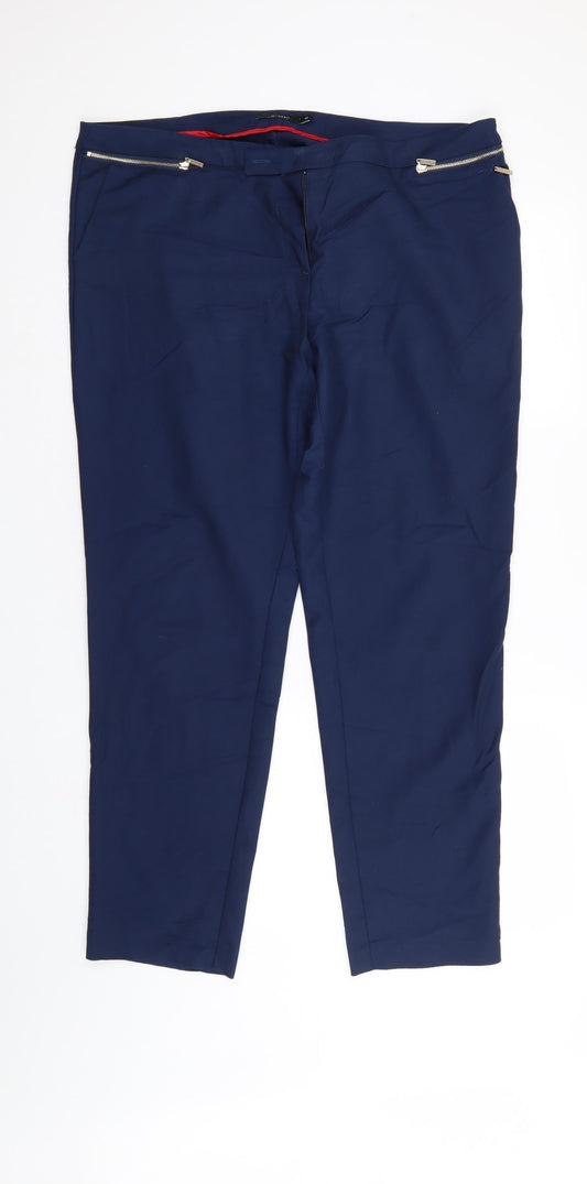 Monnari Womens Blue   Trousers  Size 18 L29 in