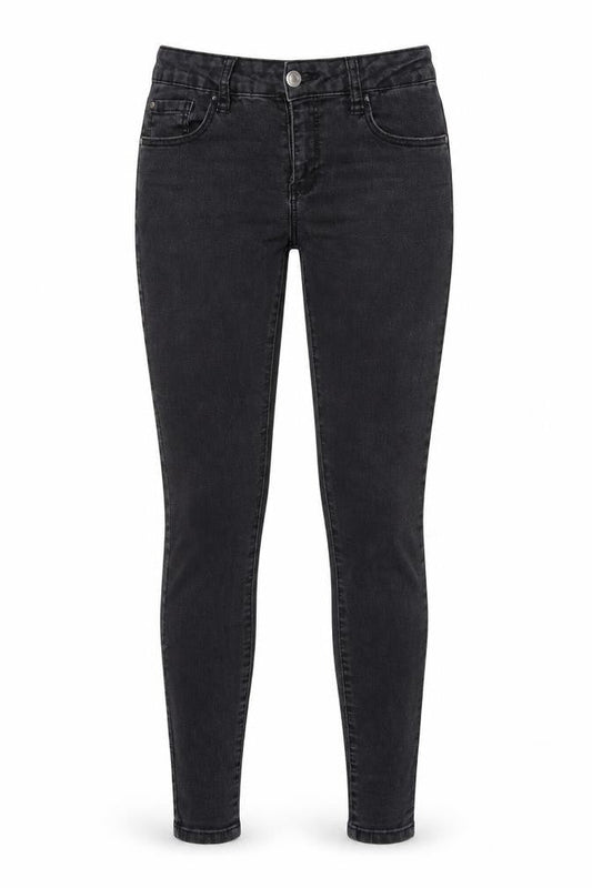Denim & Co. Womens Black  Denim Tapered Jeans Size 10 L28 in - Elastic Waist