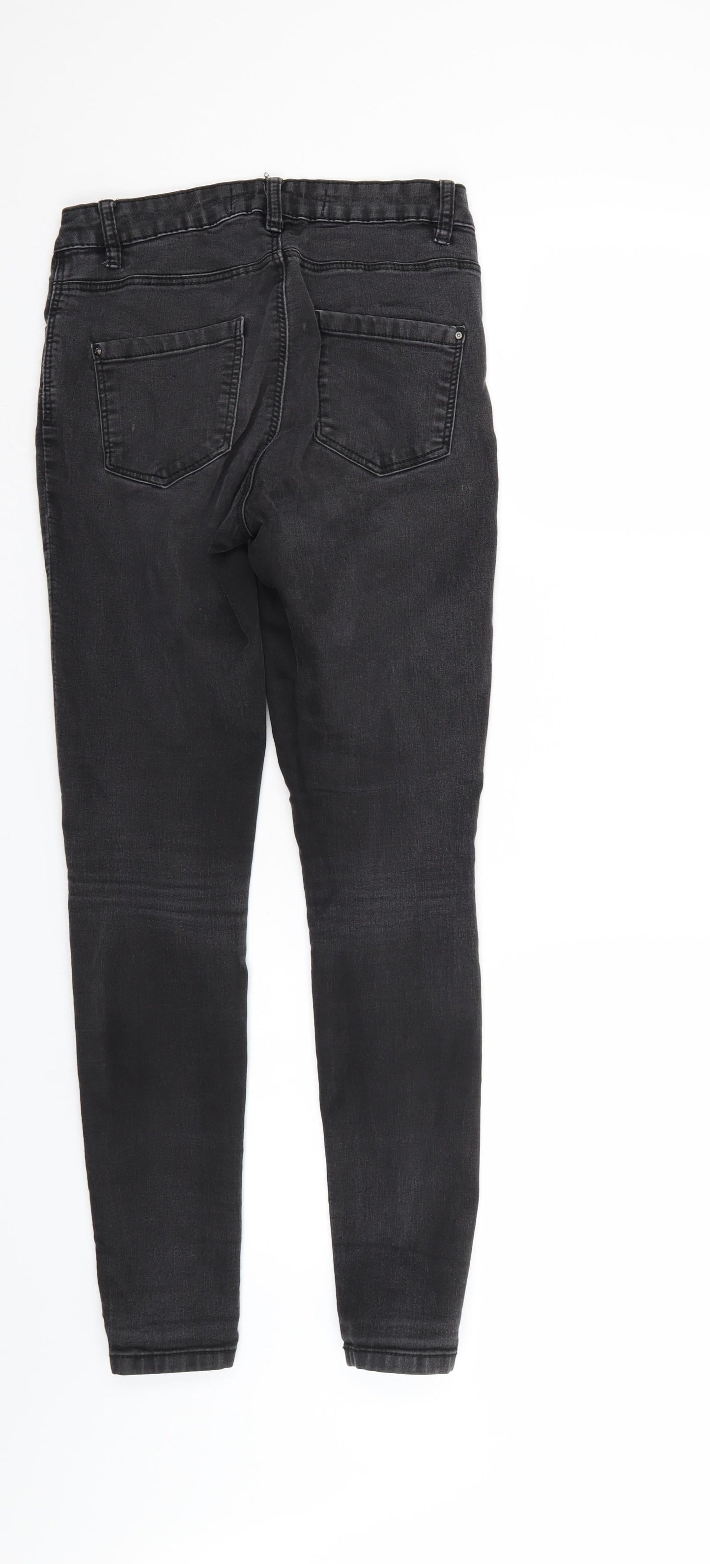 Denim & Co. Womens Black  Denim Tapered Jeans Size 10 L28 in - Elastic Waist