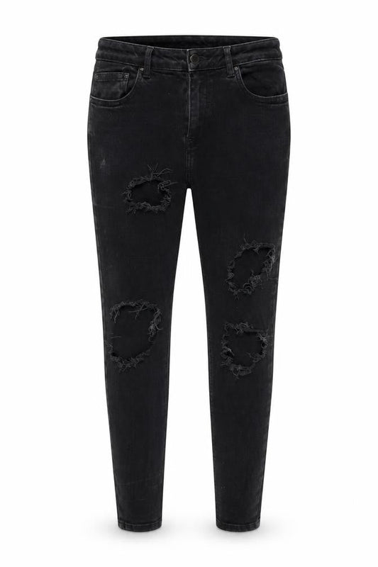 Denim & Co. Womens Black  Denim Tapered Jeans Size 14 L28 in