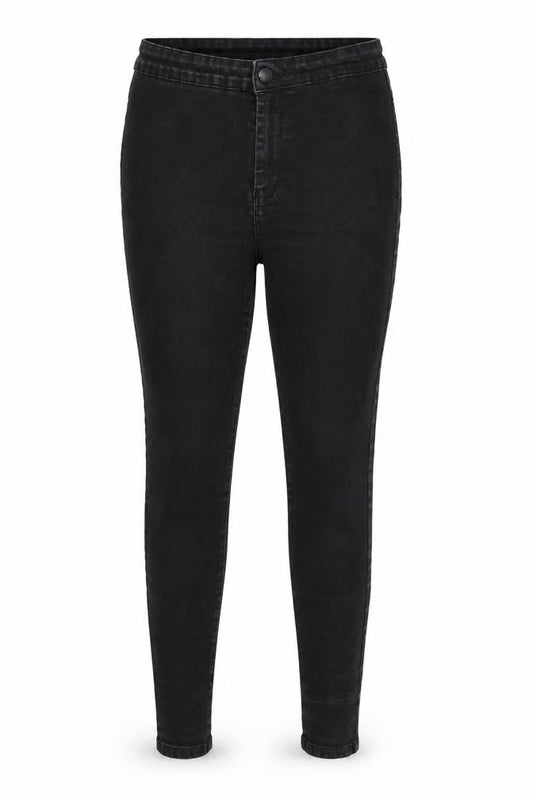 Denim & Co. Womens Black  Denim Tapered Jeans Size 14 L27 in
