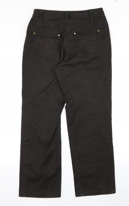 Preloved George Mens Brown   Trousers  Size 26 L26 in - Back