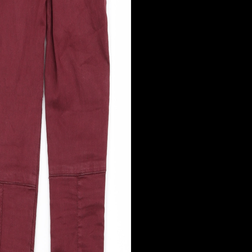 Topshop Womens Red   Trousers  Size 8 L28 in