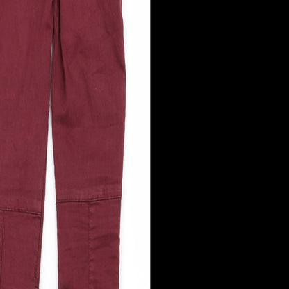 Topshop Womens Red   Trousers  Size 8 L28 in