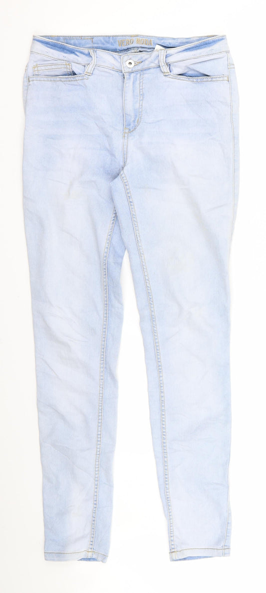 VERO MODA Womens Blue   Skinny Jeans Size 32 L32 in - v