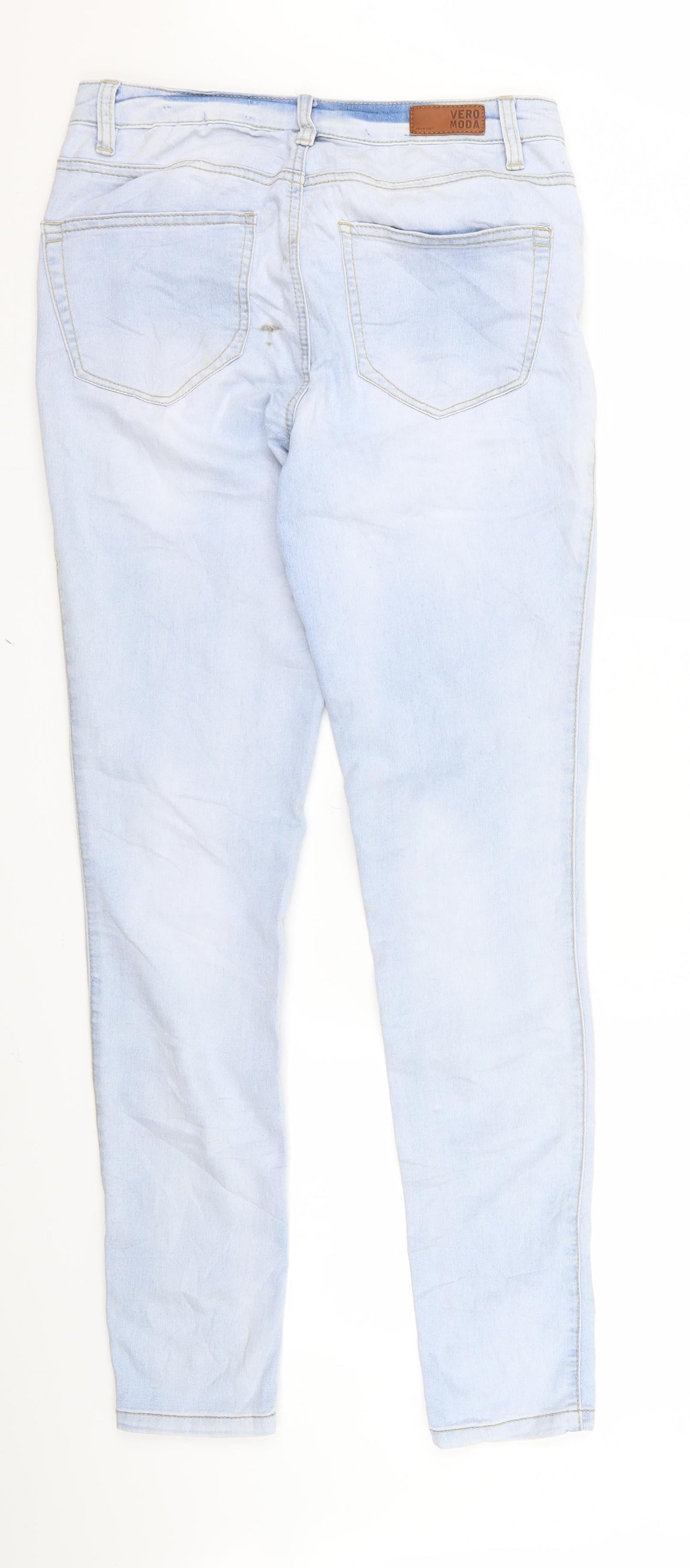 VERO MODA Womens Blue   Skinny Jeans Size 32 L32 in - v