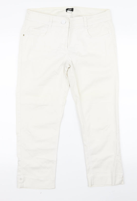 H&M Womens White   Bootcut Jeans Size 30 L20 in - v