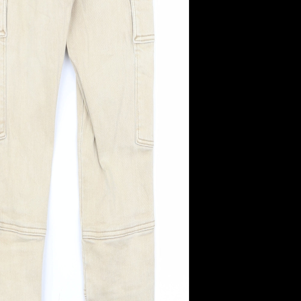Preworn Womens Beige   Snow Pants Trousers Size 6 L26 in
