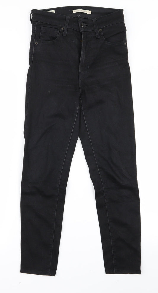 Preworn Womens Black   Skinny Jeans Size 24 L24 in