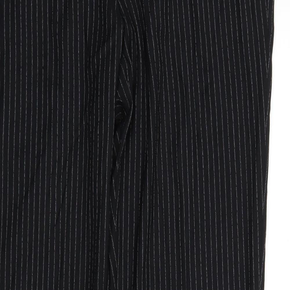 River Island Womens Black Striped  Trousers  Size 34 in L28 in