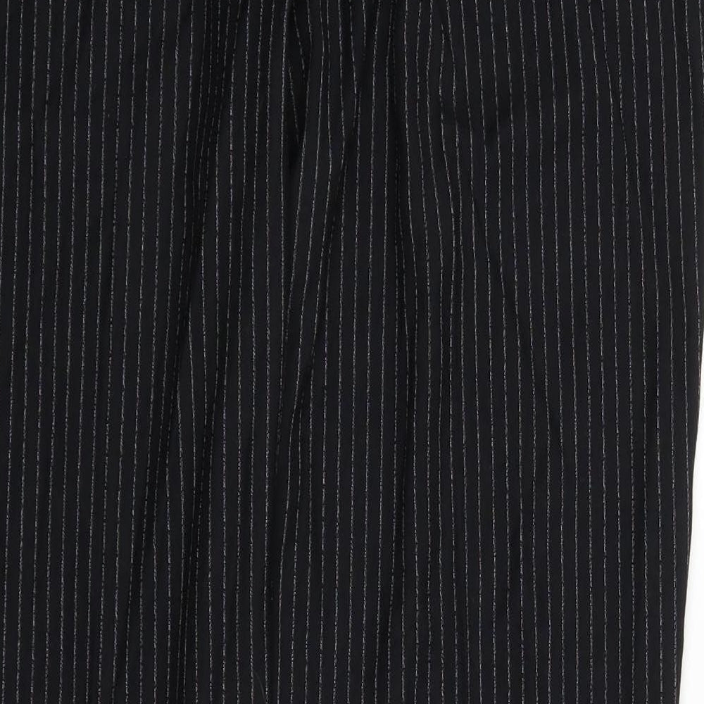 River Island Womens Black Striped  Trousers  Size 34 in L28 in