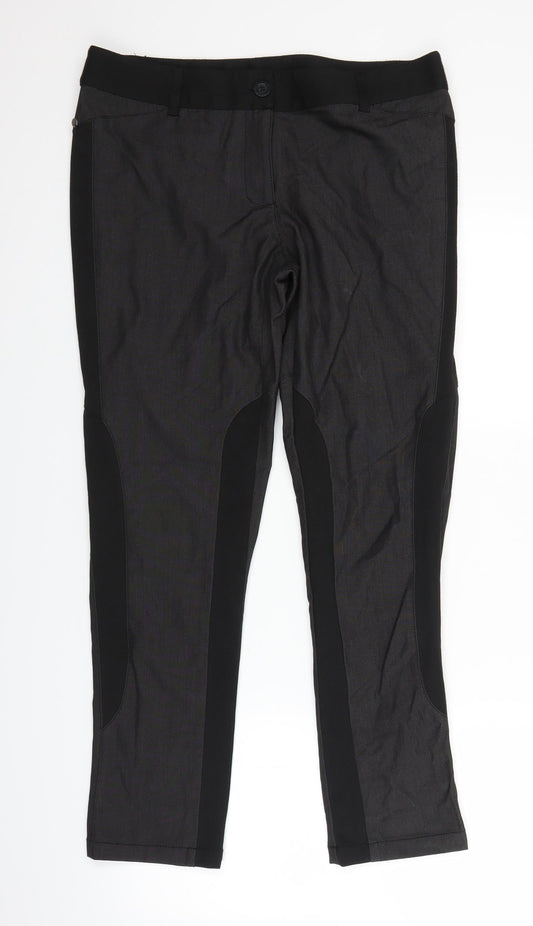Lady Captain Womens Grey   Trousers  Size 14 L26.5 in