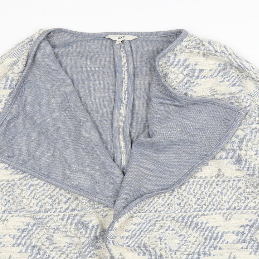 NEXT Womens White Geometric Knit Jacket Coatigan Size 12