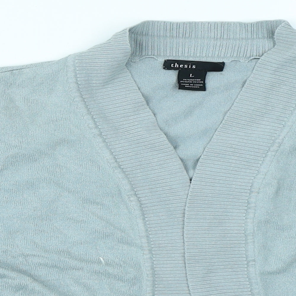 Thesis Womens Blue   Cardigan Jumper Size L