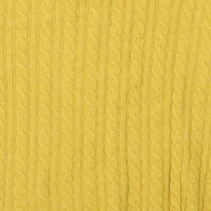 Preloved Pure & Natural Womens Yellow   Pullover Jumper Size L - Label