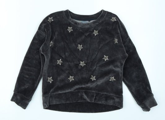 NEXT Girls Grey   Pullover Sweatshirt Size 6 Years