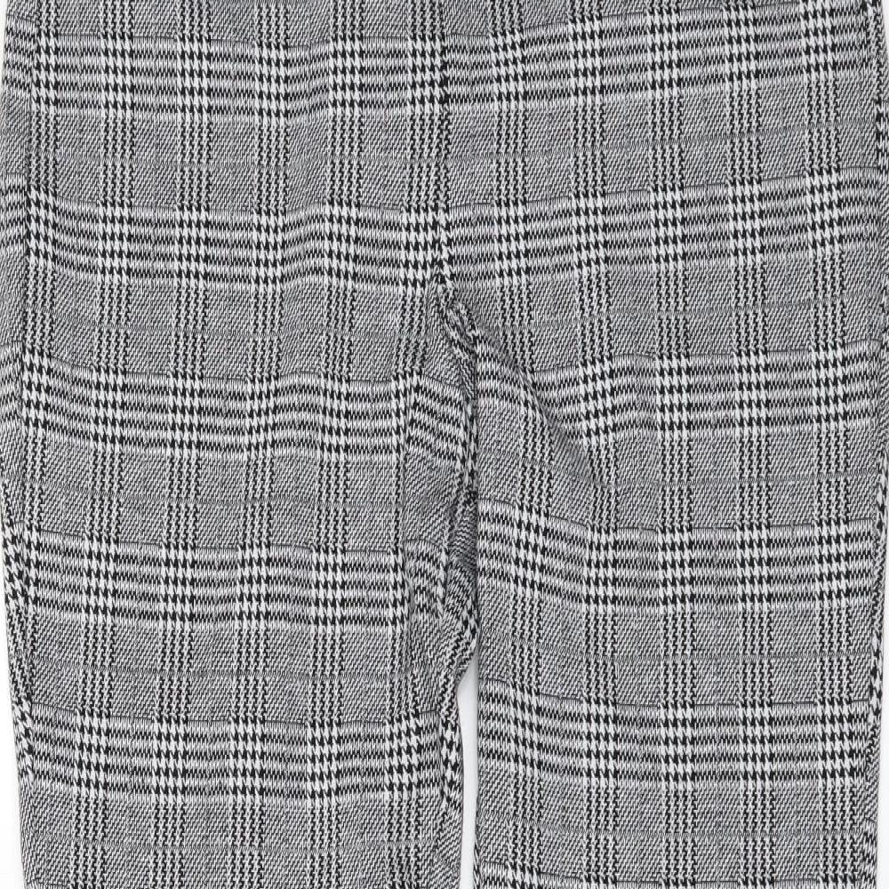 H&M Womens Grey Check  Rain Trousers Trousers Size M L29 in