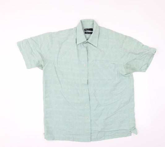 BHS Mens Green    Button-Up Size M