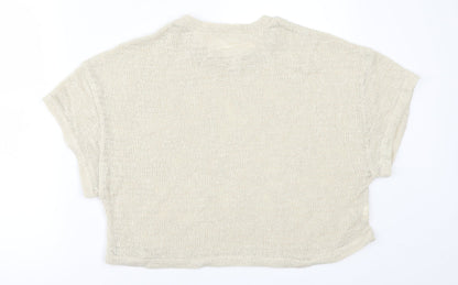 Mango Womens Beige   Pullover Jumper Size M