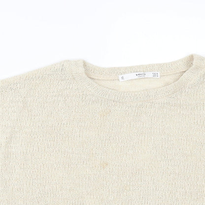 Mango Womens Beige   Pullover Jumper Size M