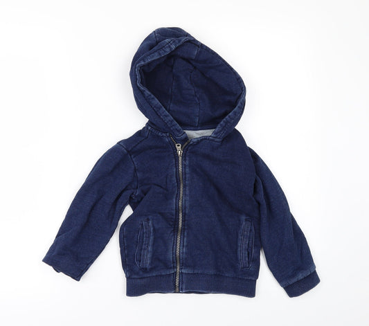 Matalan Boys Blue   Full Zip Hoodie Size 3-4 Years