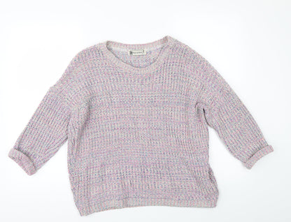 Preloved Hearts & Bows Womens Multicoloured   Pullover Jumper Size S - Front