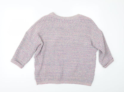 Preloved Hearts & Bows Womens Multicoloured   Pullover Jumper Size S - Back