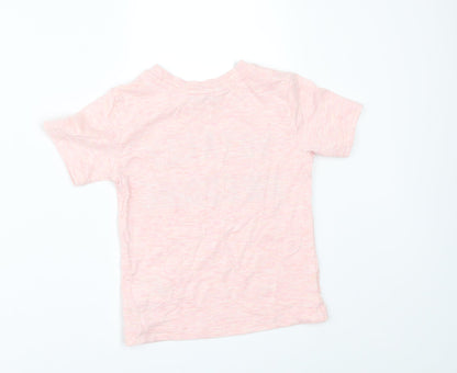Preloved H&M Girls Pink   Basic T-Shirt Size 3-4 Years  - Totally Awesome - Back