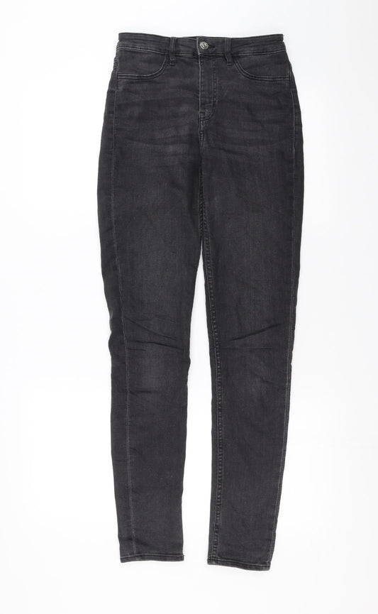 Preworn Womens Grey  Denim Skinny Jeans Size 26 in L29 in