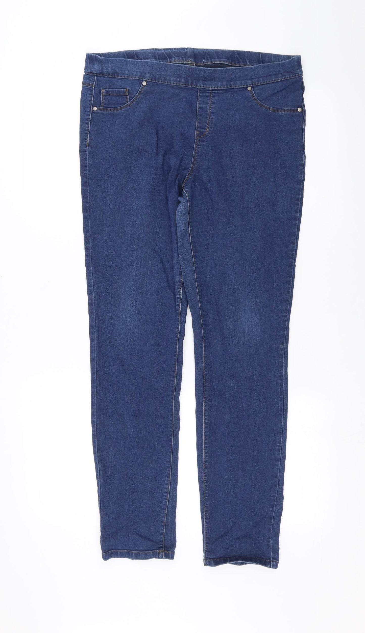 Preworn Womens Blue  Denim Jegging Jeans Size 32 in L29 in