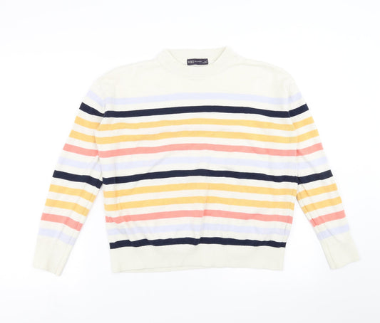 Marks and Spencer Womens Multicoloured Striped  Pullover Jumper Size M