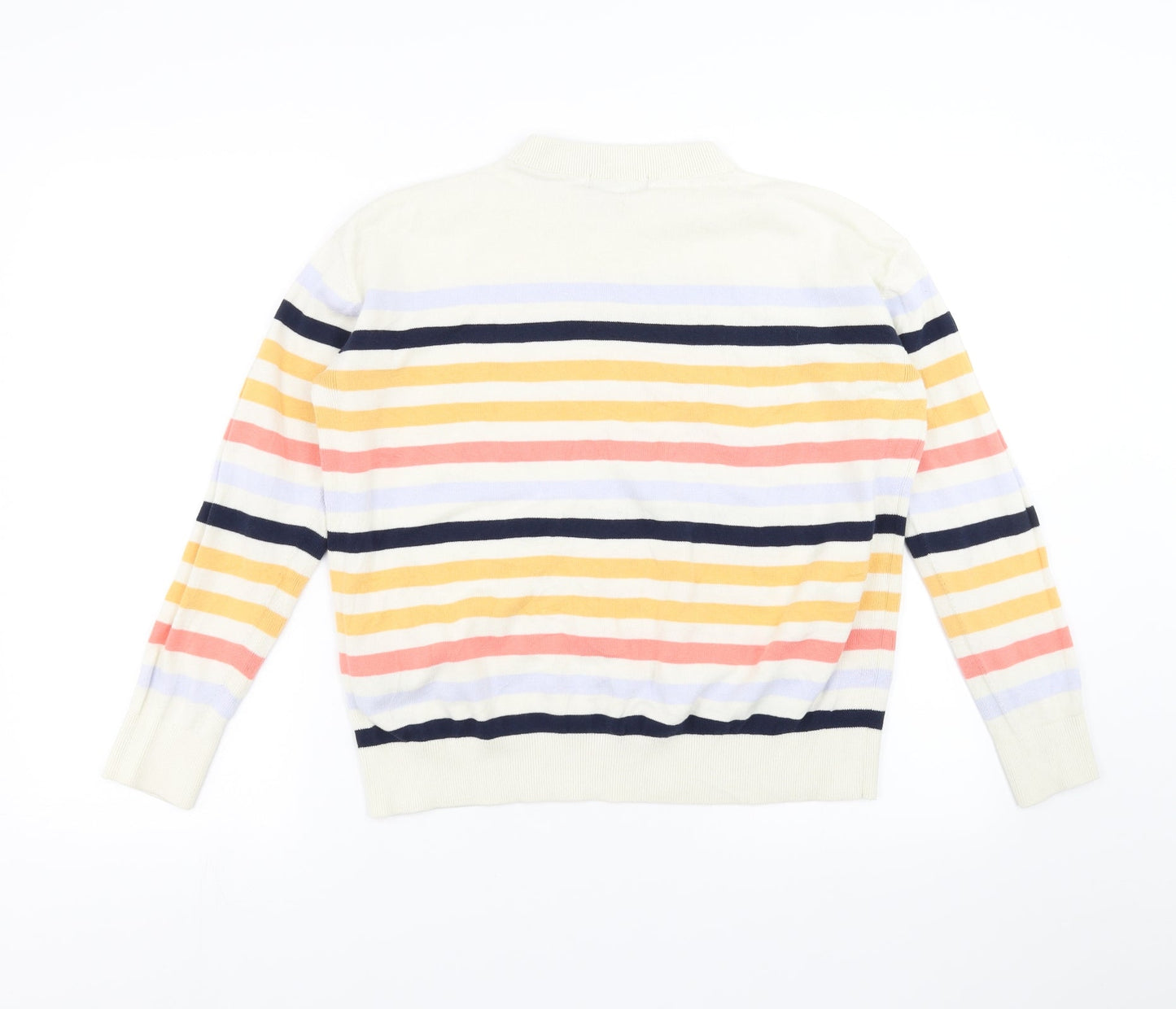Marks and Spencer Womens Multicoloured Striped  Pullover Jumper Size M