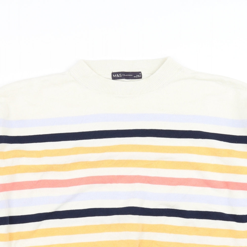 Marks and Spencer Womens Multicoloured Striped  Pullover Jumper Size M