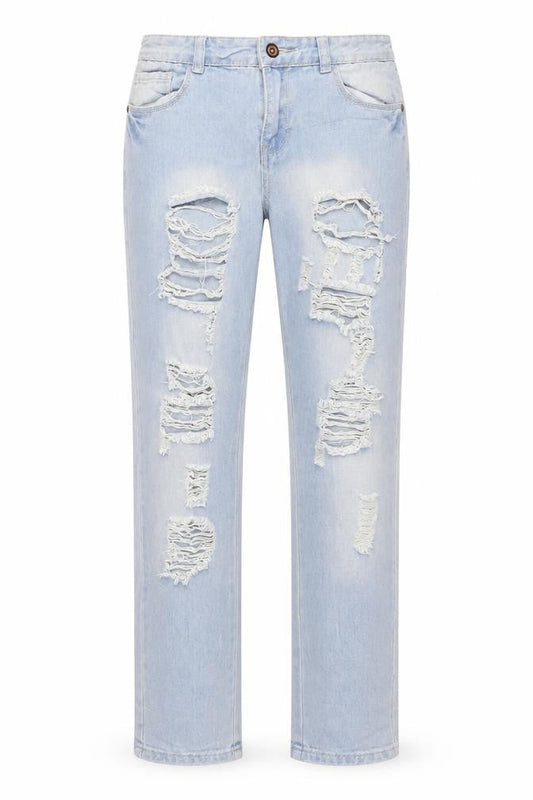 legit denim Womens Blue  Denim Straight Jeans Size 6 L30 in - distressed
