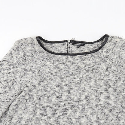 Preloved Warehouser Womens Grey  Knit Pullover Jumper Size 14 - Detail