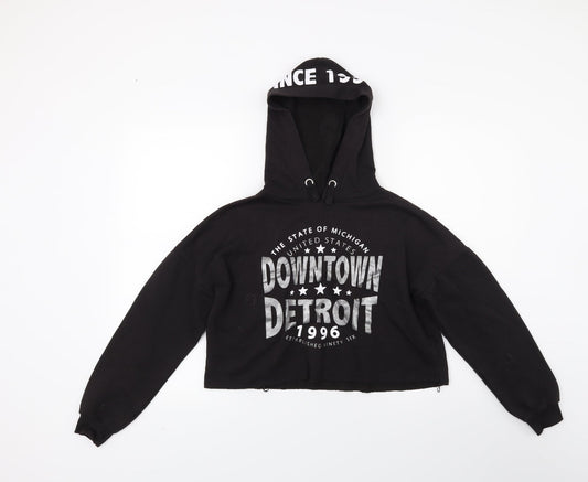 New Look Girls Black   Pullover Hoodie Size 12-13 Years  - Detroit USA