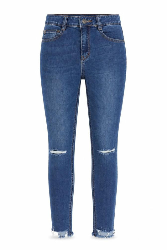Womens Blue   Skinny Jeans Size 26 in L26 in - RIPPED JEANS