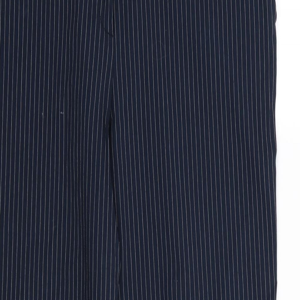 Etam Womens Blue Striped  Trousers  Size 16 L30 in