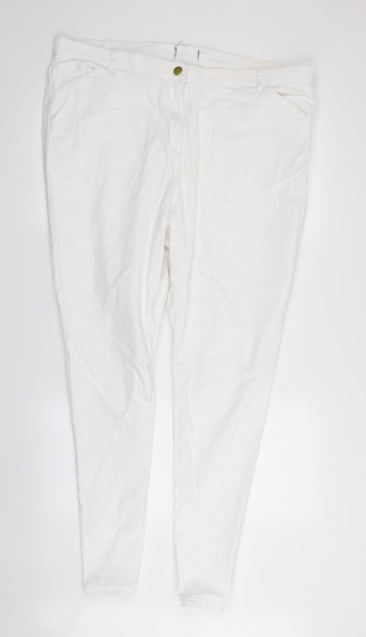 Preworn Womens White   Skinny Jeans Size 40 in L31 in