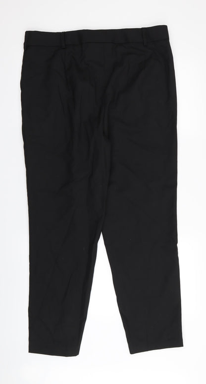 Preloved national express Womens Black   Trousers  Size 16 L29 in - Back