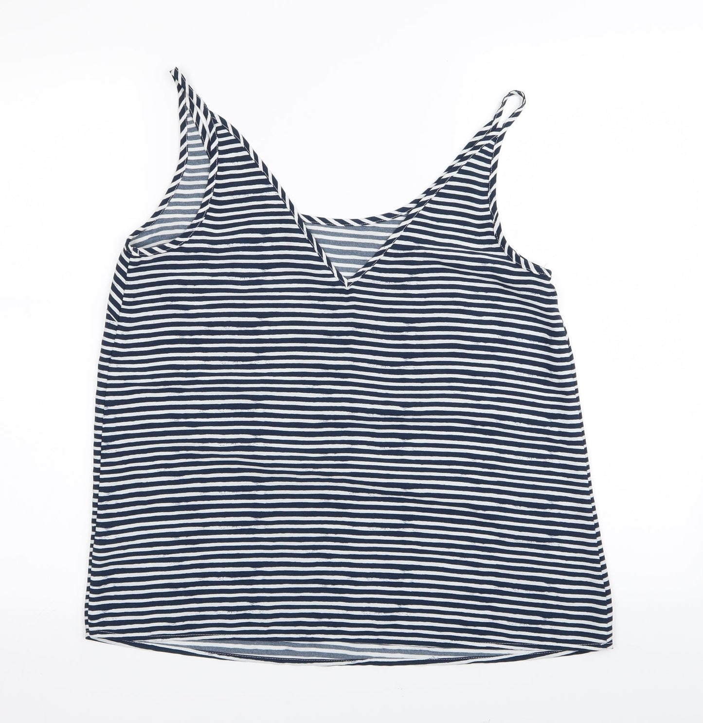 NEXT Womens Blue Striped  Basic Tank Size 12
